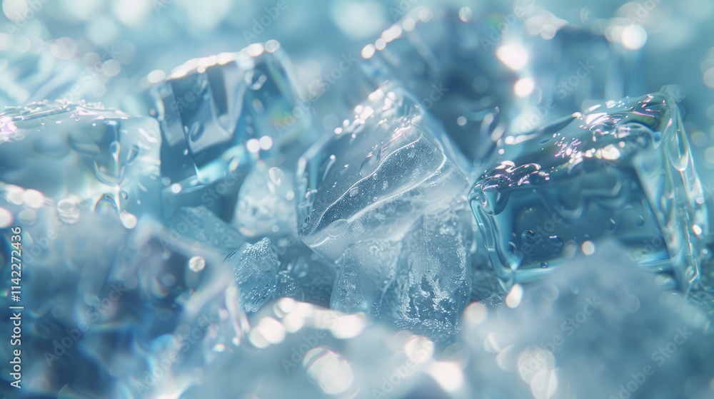 A close up of ice cubes A close up of ice cubes