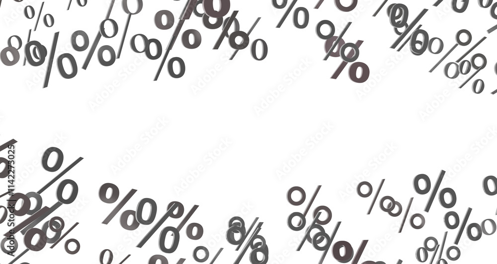 3d Sales icons floating in the air 3D rendering 3d Sales icons floating in the air 3D rendering