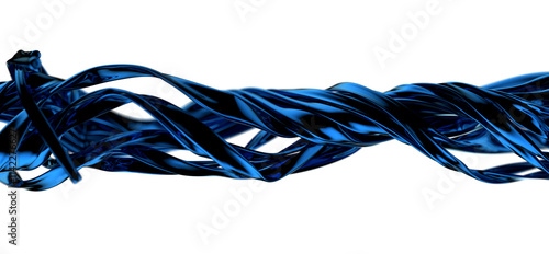 Azure Elegance: Abstract 3D...