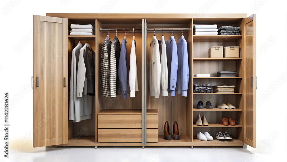 Wardrobe on a White Background Wardrobe on a White Background