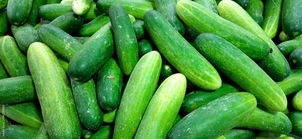 Fresh green cucumbers fruit or timun background for sale at traditional market Fresh green cucumbers fruit or timun background for sale at traditional market