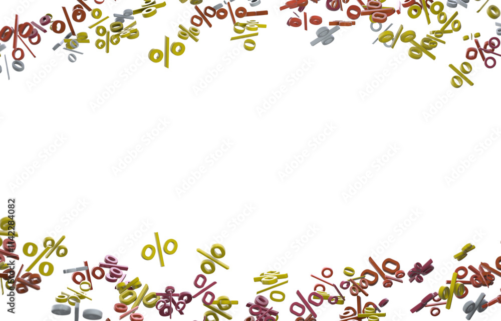 3d Sales icons floating in the air 3D rendering 3d Sales icons floating in the air 3D rendering