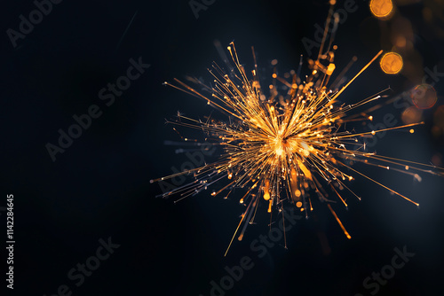 Glistening Sparkler in Dark Background
