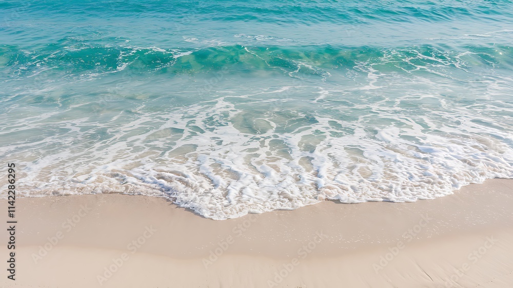 Crystal Clear Waves on Tropical Sandy Beach Crystal Clear Waves on Tropical Sandy Beach