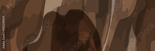 Chocolate and coffee powder, scattered cocoa on a light background. Particles of earth and dust. Brown sand texture.Top view of the cake.
