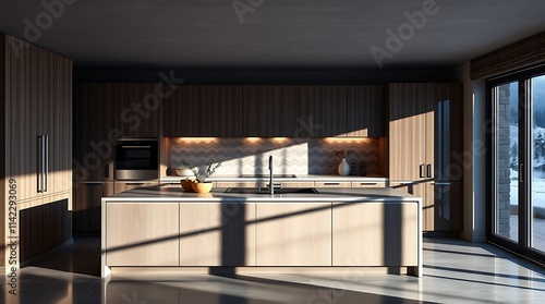 Wallpaper Mural modern kitchen interior with natural lightning Torontodigital.ca