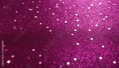 Close-up of magenta glitter paper with glowing reflective details