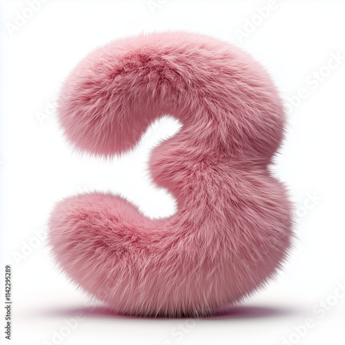 Fluffy pink figure
