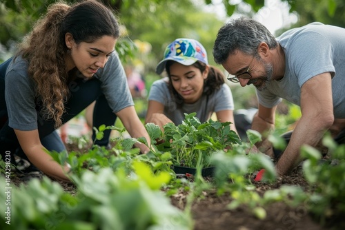 Wallpaper Mural Family plants seedlings in garden together. Torontodigital.ca