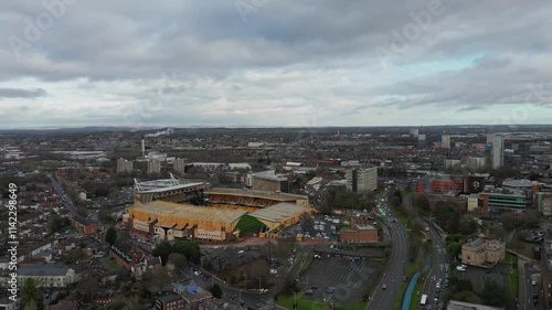 4k hyperlapse of Molineux stadium, the home of Wolverhampton Wanderers FC in the West Midlands, UK