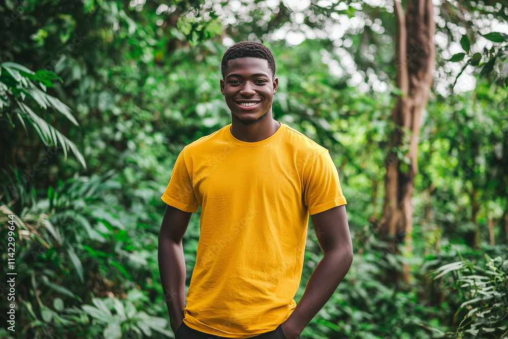 Smiling Young Man in Nature Smiling Young Man in Nature