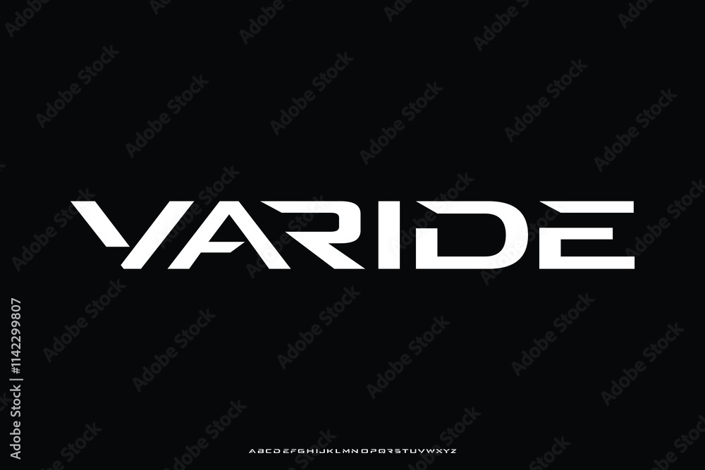 Fototapeta premium Abstract modern futuristic sans serif alphabet display font vector
