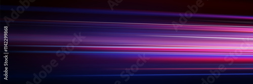 Technology futuristic dynamic motion. Abstract futuristic background with glowing light effect.Vector illustration. Glow of bright lines of transport vehicle drive on road highway. High speed light.