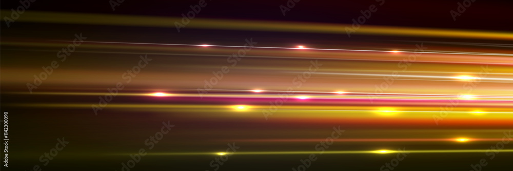 Technology futuristic dynamic motion. Abstract futuristic background with glowing light effect.Vector illustration. Glow of bright lines of transport vehicle drive on road highway. High speed light. Technology futuristic dynamic motion. Abstract futuristic background with glowing light effect.Vector illustration. Glow of bright lines of transport vehicle drive on road highway. High speed light.