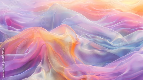 Abstract Pastel Fabric with Wave like Texture