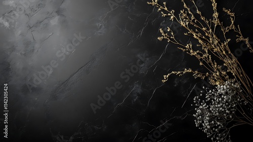 Obraz na płótnie Minimalistic luxury black background with no textures, creating an exclusive and clean aesthetic for high end advertising w salonie