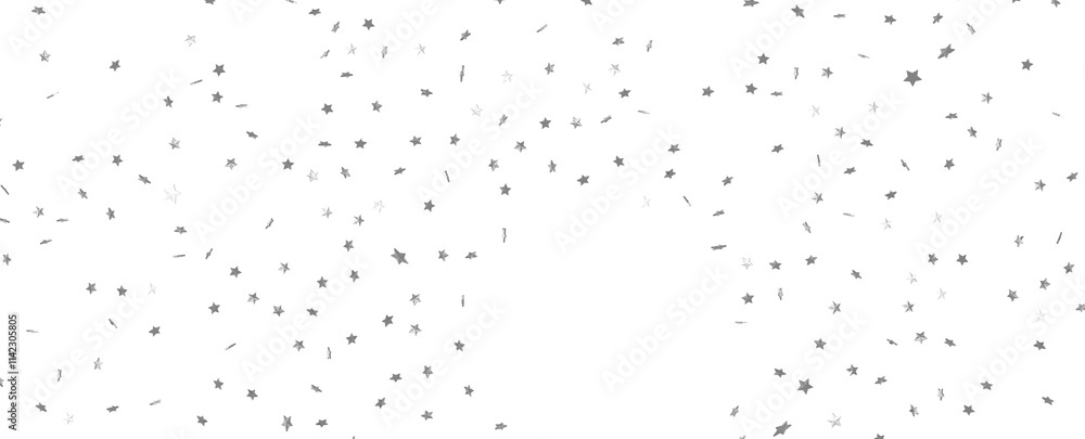 Silver star of confetti. Silver star of confetti.