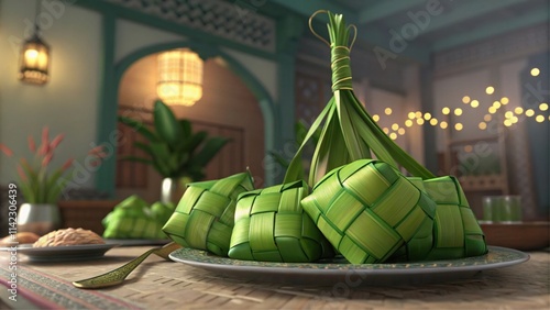 Green Ketupat Decoration