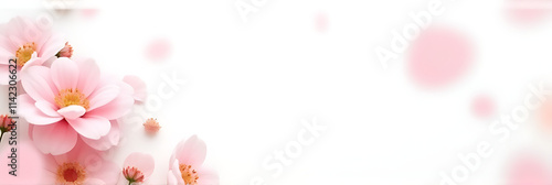 Beautiful petal flowers adorn a simple white background, leaving ample room for text and design in a loving concept._00003_