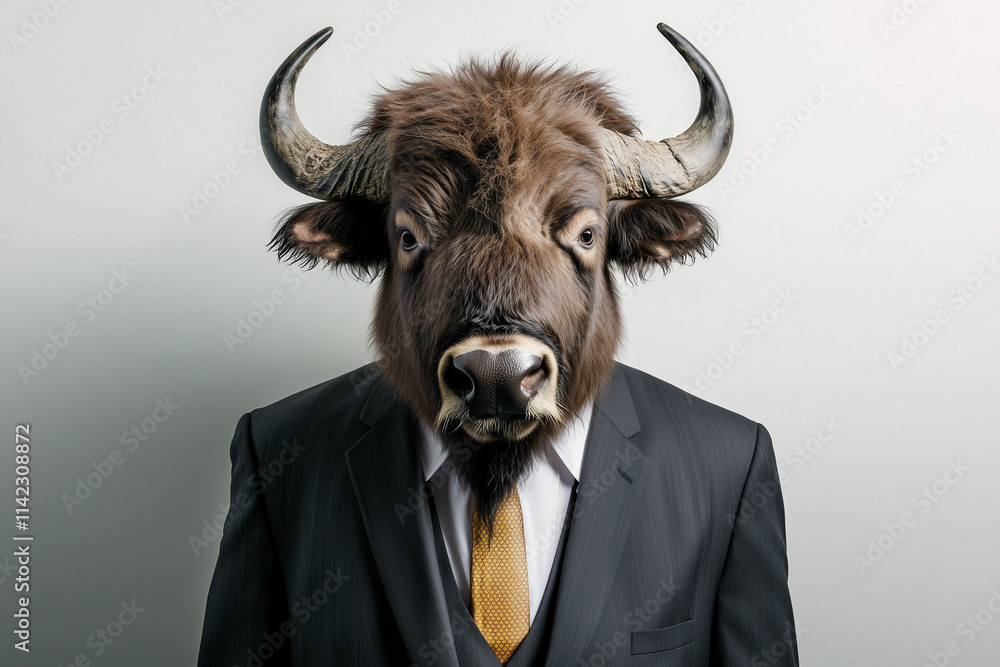 Businessman with Animal Head Concept Businessman with Animal Head Concept