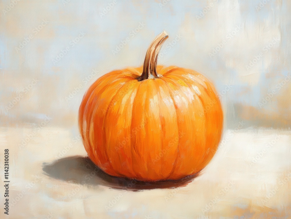 a single pumpkin sits on a surface a single pumpkin sits on a surface