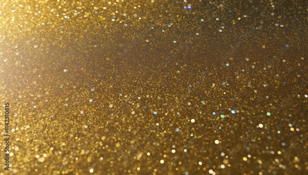 Iridescent gold glitter paper with shifting light reflections Iridescent gold glitter paper with shifting light reflections