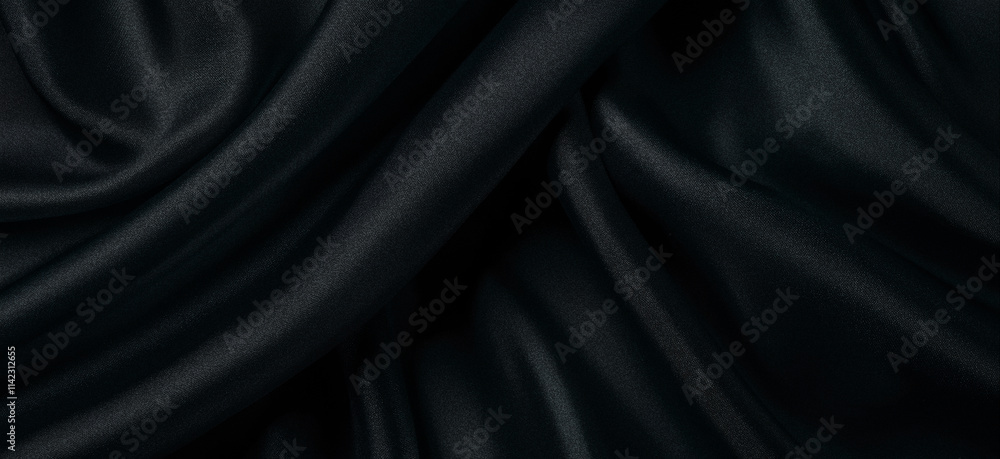 Obraz premium Black fabric background with a cross-sectional texture.