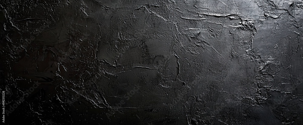 Black background with a dark concrete texture for design and decoration. Background of rough stone or old wall surface, in a dark black color Black background with a dark concrete texture for design and decoration. Background of rough stone or old wall surface, in a dark black color