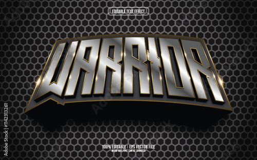 Warrior 3D editable text effect