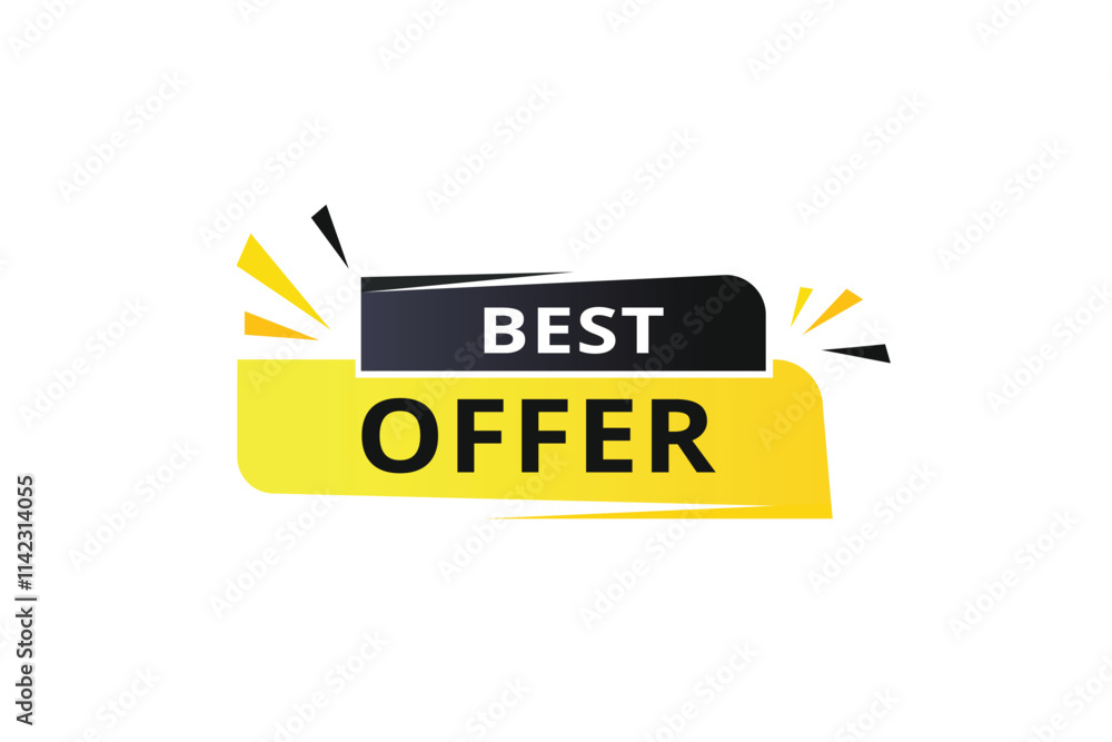 Best offer banner, flat vector element modern design. announcement template. Best offer banner, flat vector element modern design. announcement template.