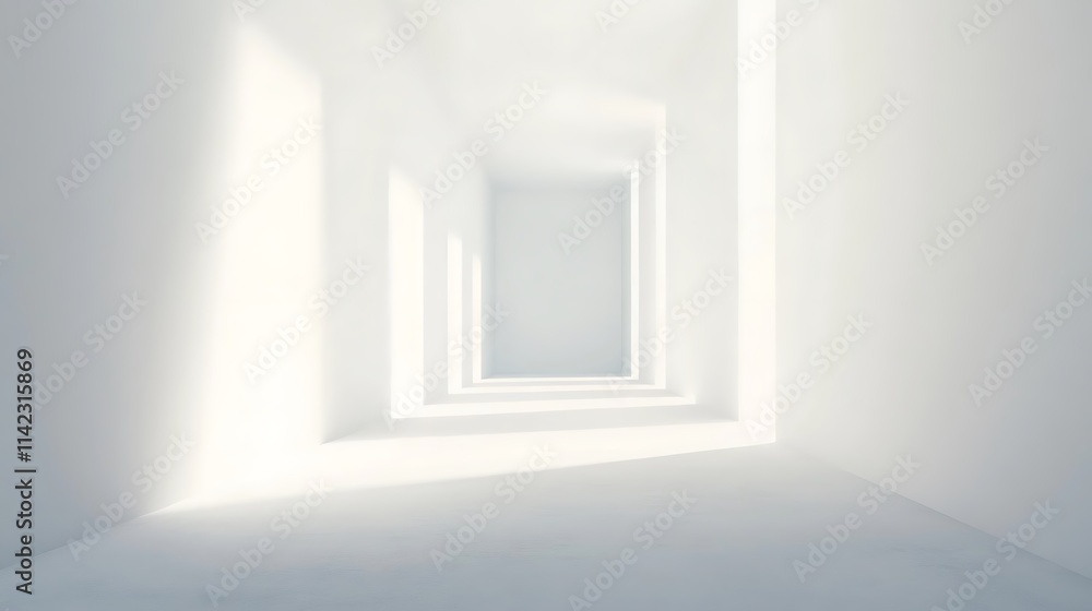 Clean white background with light vignette effect and subtle shadows