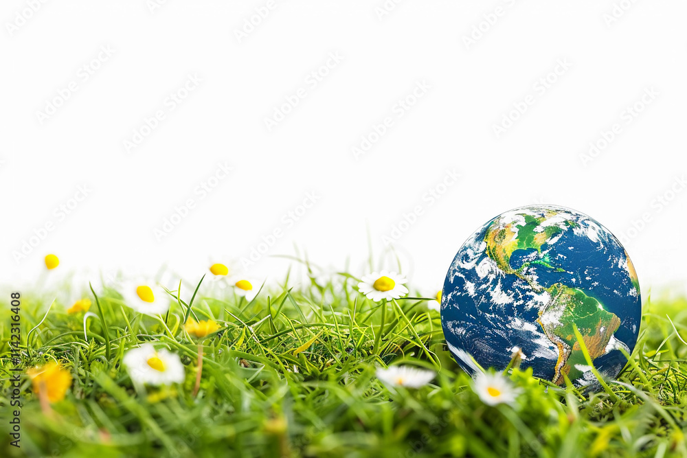 Greeting card with holiday composition for world environment day Greeting card with holiday composition for world environment day