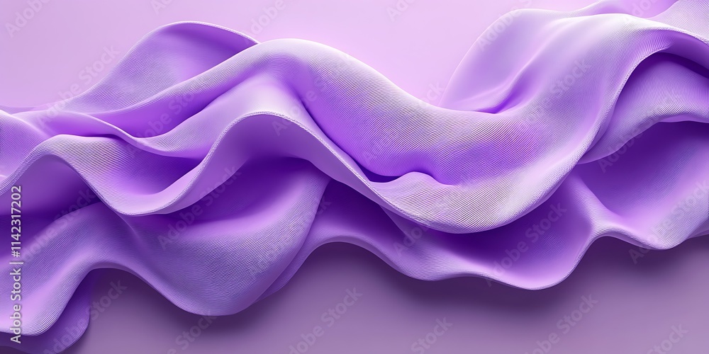 Obraz premium Abstract purple flowing fabric waves background.