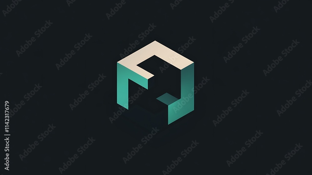 Abstract 3D hexagon logo design. Abstract 3D hexagon logo design.