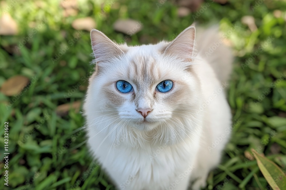A cat is walking through a field of grass A cat is walking through a field of grass