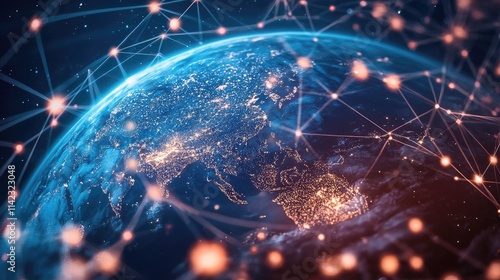 A satellite beam connecting remote classrooms worldwide