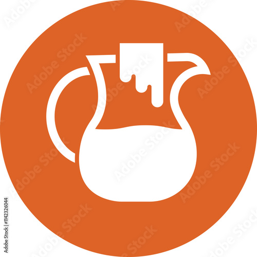 Creamer glyph circle icon
