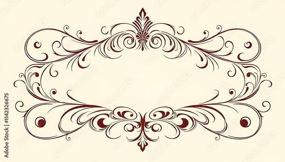 Elegant Swirling Floral Frame Design Decorative Ornament Elegant Swirling Floral Frame Design Decorative Ornament
