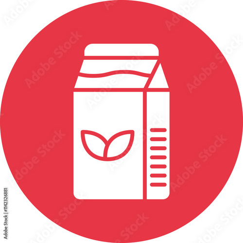 Dairy Alternative glyph circle icon