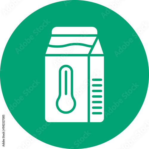 Pasteurized Milk glyph circle icon