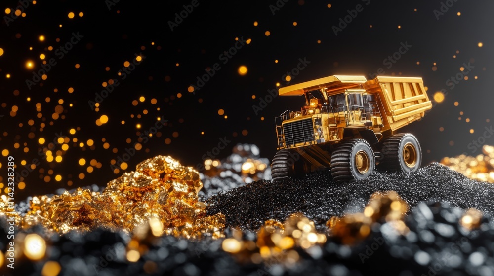 Gold Extraction Equipment and Realistic Background Gold Extraction Equipment and Realistic Background