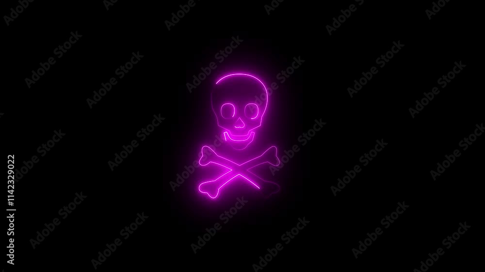 Abstract Neon Hard Danger Background Animation, corsair cranium, danger , Neon danger sign Abstract Neon Hard Danger Background Animation, corsair cranium, danger , Neon danger sign