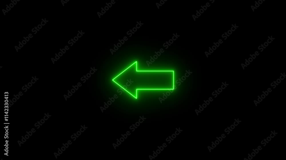 Arrow-shaped neon sign. Neon arrow symbol icon. Directional sign arrow points to the right . Neon glow Direction arrow icon animation . Arrow-shaped neon sign. Neon arrow symbol icon. Directional sign arrow points to the right . Neon glow Direction arrow icon animation .