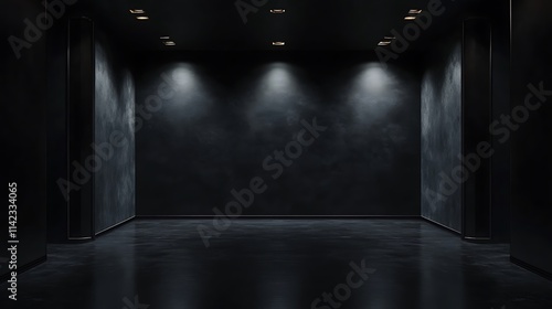 Obraz na płótnie Minimalistic luxury black background with no textures, creating an exclusive and clean aesthetic for high end advertising w salonie