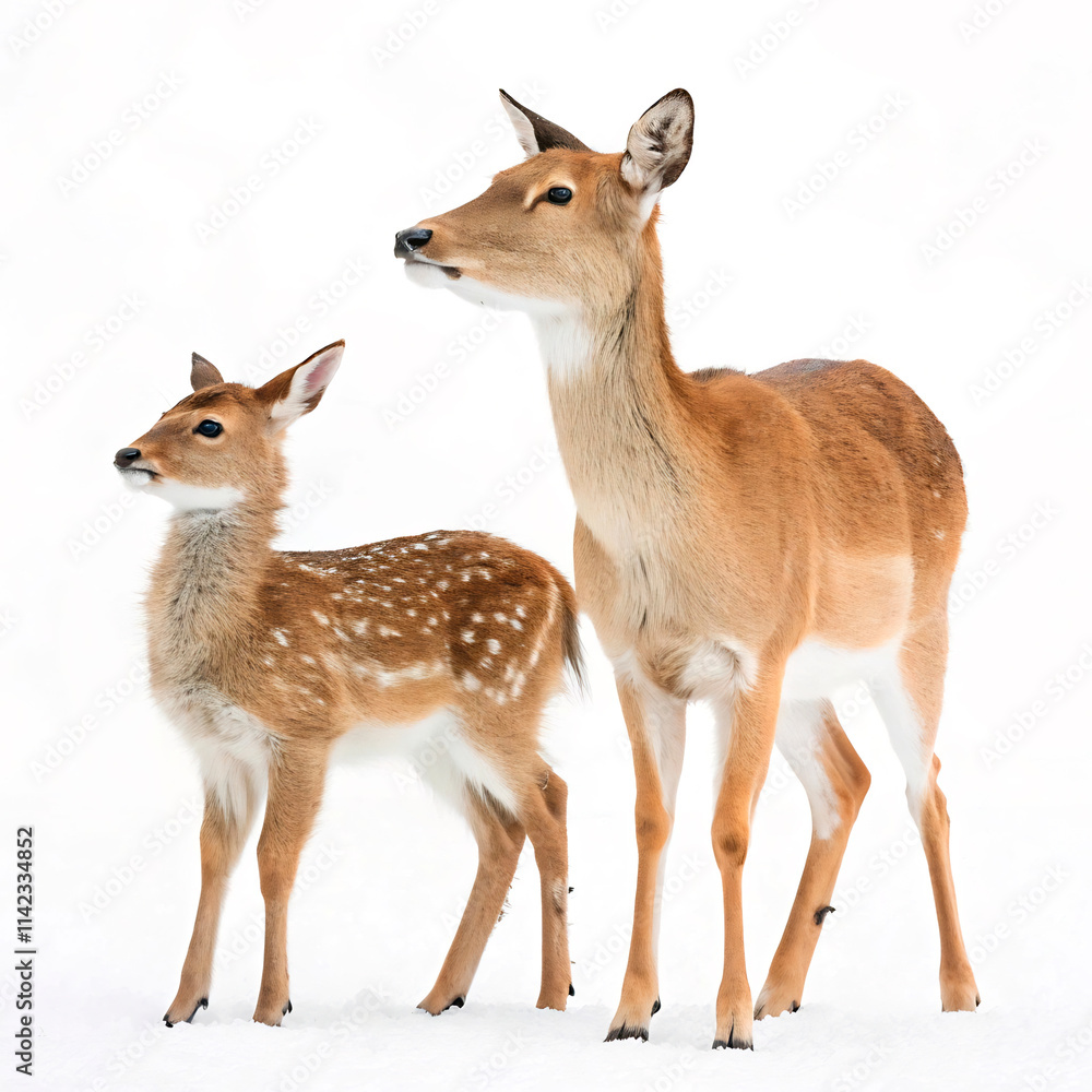 a deer is standing in front of a white background a deer is standing in front of a white background