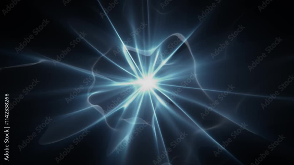 Looped animation of ethereal energy burst with soft shine effect on a black background. Astral light source screensaver for abstract art performance and spiritual visualization. VJ loop 4K 60fps Looped animation of ethereal energy burst with soft shine effect on a black background. Astral light source screensaver for abstract art performance and spiritual visualization. VJ loop 4K 60fps