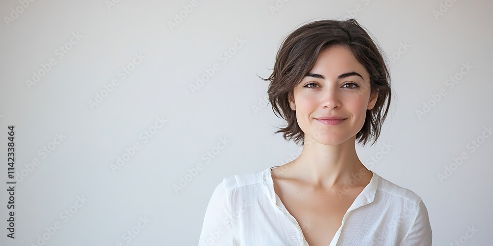 Portrait of female image consultant standing confidently in style studio, professional shot