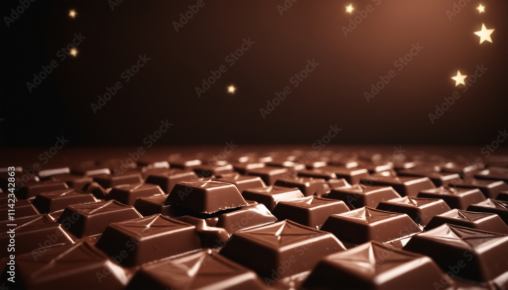 Fototapeta premium Indulge in Dark Chocolate: A Luxurious, Meltingly Delicious Treat