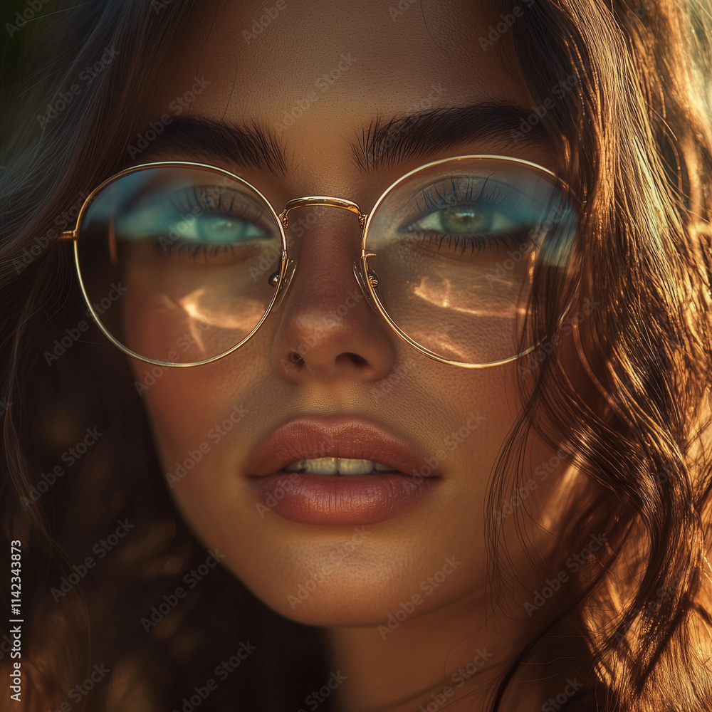 Portrait Close Beautiful Woman Transpare Portrait Close Beautiful Woman Transpare