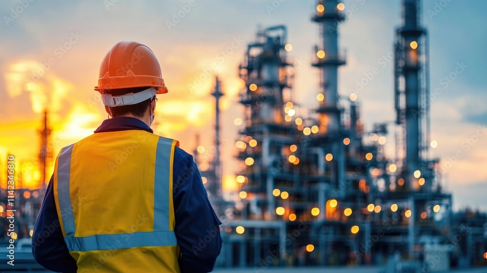 A worker in the oil refinery A worker in the oil refinery